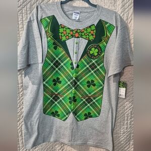 Jerzees Shamrock Green and Gray